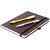 Modabook Premium Leatherite Brown Hrad Bound Notebook With 1Usb Light 1Pen