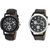 Evelyn Round Dial Black Synthetic Strap Quartz Watch For Men (Combo)