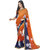 Lovely Look Orange  Blue Printed with Less Saree LLKBSM1512