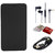 Romito Micromax Bolt A79 Flip Cover - Black With Data Cable+Card Reader+Handfree