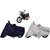 Stylobby Navy Blue And Silver Bike Cover Hero Extrem Pack Of 2