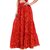 Decot Paradise Red Color Polka Dots Printed Long Skirt For Womens