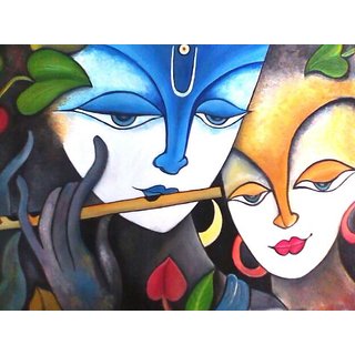 Buy Hand Made Acrylic Painting Of Radha Krishna Online @ ₹10099 from  ShopClues