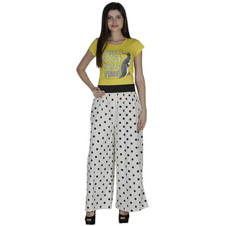 Red Polka Dot Printed Palazzo
