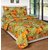 Gurukripa floral design  cotton double bed sheet with 2 pillow covers