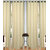 Geo Nature Eyelet Cream Bamboo door Curtains size-4X7 set of 4 (4CR080)