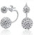 925 Sterling Silver Luxurious Dazzling Beautiful Designer Crystal Stud Earrings