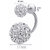 925 Sterling Silver Luxurious Dazzling Beautiful Designer Crystal Stud Earrings