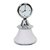 Table Clock Dancing Doll  White