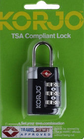 TSA COMPLIANT LOCK BLACK