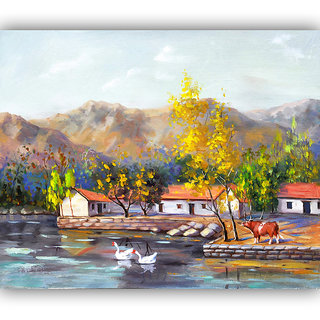 Buy Vitalwalls Landscape Painting Canvas Art Print Scenery 568