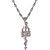 Men Style Silver shiva trishul with cobra  Chain Pendant