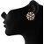 Mahi Monalisa Cats Eye Beige Flower Rhodium Plated Earrings
