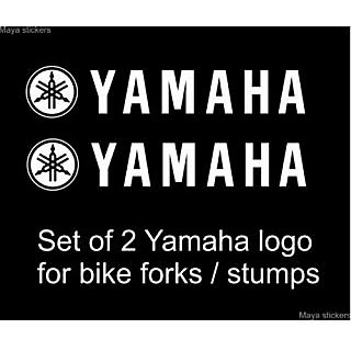 Pair of 2 Yamaha logo sticker for bike stump / fork / suspension