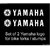 Pair of 2 Yamaha logo sticker for bike stump / fork / suspension