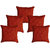Furnishing zone Red jute Cushion covers set of 5