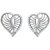 Mahi Crystal Heart Rhodium Plated Pendant Set for Women NL1102722R