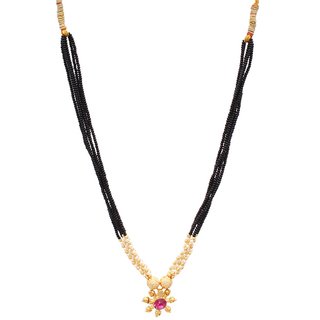 Buy Sushito Fancy Crystal Mani With Single Pendent Mangalsutra ...