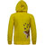 Kothari Girls Casual Yellow Fleece Cotton Polyester Hooded Sweatshirt