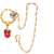 Sushtio  Golden With Red Stone Studded Nose Ring  For Women JSMJWNR0055
