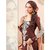 Fabliva Brown  Cream Embroidered Georgette Straight Suit (Unstitched)