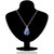Mahi Rhodium Plated Blue Swarovski Elements Pendant Set For Women Nl1104089 