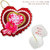 Mahi Valentine Gift White Crystl with Heart Shaped Card Pendant Set NL5101720GCd