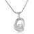 Mahi Valentine Gift White Crystal With Heart Shape Card Pendant Set Nl51017 
