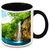 Homesogood Water Falling Deep To Please Nature White Ceramic Coffee Mug - 325 Ml