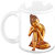 Homesogood Gautama Buddha Antique Sculpture White Ceramic Coffee Mug - 325 Ml