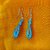 Quilling Earrings - ShafeeQuilling - White and blue
