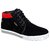 Sukun Mens Black & Red Smart Casuals Shoes