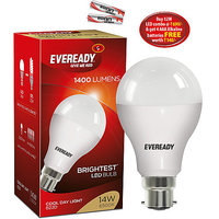 Eveready 14W Led Bulb 6500K Cool Day Light with free 2 Eveready battery Image
