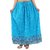 Jaipuri Design Skyblue Plain Cotton  Long Skirt