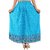 Jaipuri Design Skyblue Plain Cotton  Long Skirt