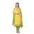 Yellow With Gold color designer Salwar Kameez Churidar Material - Salwar Suit