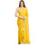 new Yellow Georgette Self Design Saree With Blouse