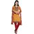 Akshaya Fashions Premium Cotton Red and Orange Color Unstitched Salwar Suit 315