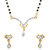 Mahi Gold Plated CZ Mangalsutra Earrings and Pendant Set for Women NL1101950G
