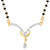 Mahi Gold Plated CZ Mangalsutra Earrings and Pendant Set for Women NL1101950G