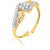 Jewelscart.In Adjustable Diamonds Gold Plated Finger Ring JC01000757
