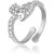 Jewelscart.In Adjustable Diamonds Silver Plated Finger Ring JC01000760