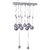 silver10bell wooden and metal wind chime for positive energy attraction