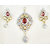 Meenu CZ and Kundan Studded Pendent Set With Color Stone - SS021