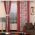 Home Castle Red,White Polyester Door Stitch Curtain Feet (Combo Of 2)
