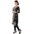 BanoRani Black Color Georgette Embroidery,Lace,Zari Semi Stitched Chudidar Dress Material