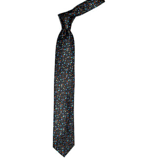 Black Traditional Cross-Stitching Men's Tie