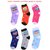 Kids Multicolour Cotton Ankle Printed Socks (Pack of 3)