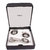 Sushito Designer Wedding Silver Cufflink With Tie Pin JSMFHMA0439
