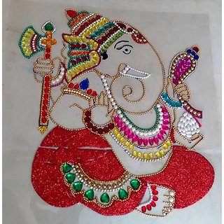 Buy Ganpati Decoration Kundan Rangoli Online 599 From Shopclues